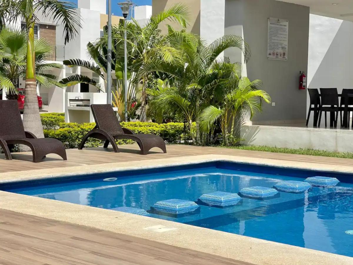 Casa Familiar Cerca De La Playa Con Terraza Privada Vila Cancún Exterior foto